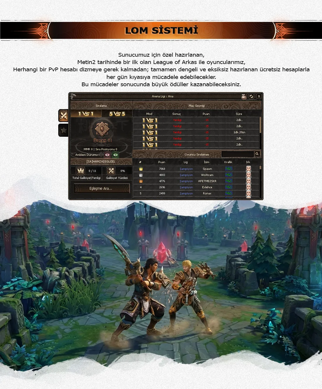 Arkas2, Arkas2 pvp